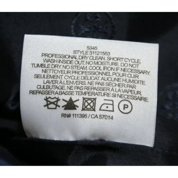 Tory Burch Annabelle Tweed Coat Jacket Blue Black Womens 10 Modern Heritage - Picture 11 of 14